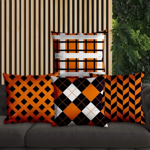 Ekose Tasarımlı 4'lü Yastık Içi ve Kırlent Kılıfı 45CM 113676