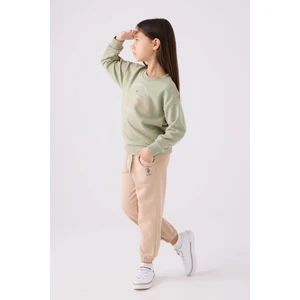 U.S. Polo Assn. Kız Çocuk Eşofman Takımı US1975 Çay Yeşili