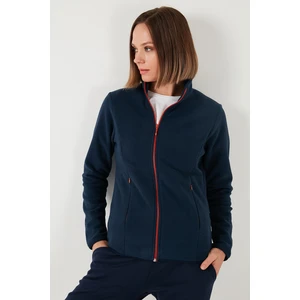 Slim Fit Anti-Pilling Tüylenme Yapmayan Fermuarlı  Polar Kadın Hırka 5907012