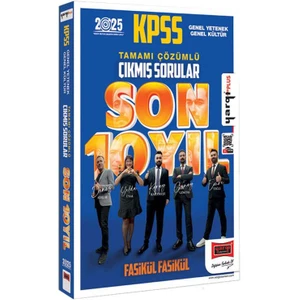 Yargı Yayınevi 2025 KPSS Tamamı Çözümlü Fasikül Fasikül Son 10 Yıl Çıkmış Sorular
