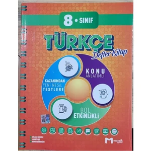 Mozaik Yayınları 8.Sınıf Türkçe Defter Kitap