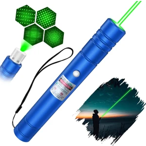 PRO-303 USB Şarjlı Yeşil Lazer Pointer, Sunum Kalemi, Güçlü Şarjlı Lazer Işaretliyici