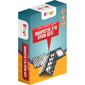 BToys Manyetik Üçlü Oyun Seti - Zeka Ve Strateji Oyunu