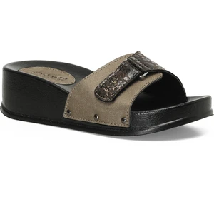 607051.Z4PR Kahverengi Kadın Dolgu Topuk Terlik