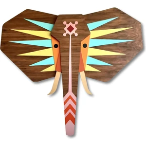 Dark Flamingo El Yapımı Üç Boyutlu Tribal Fil Ev, Ofis, Kafe Duvar Dekoru