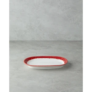 Larry Porselen Kayık Tabak 29 cm Kırmızı