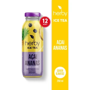 Ice Tea Açai Ananas Soğuk Çay Şeker İlavesiz 250 ml x 12