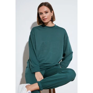 Streş Bisiklet Yaka Oversize Fit Oysho Kumaş Sweat Kadın Sweat 5865879