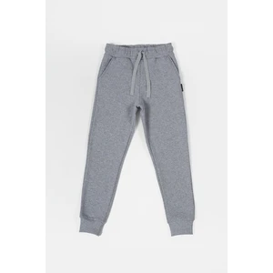 Gri Kalın Pamuklu Beli ve Paçası Lastikli Cepli 5-6-7-8-9-10-11-12 Yaş Erkek Çocuk Eşofman Altı