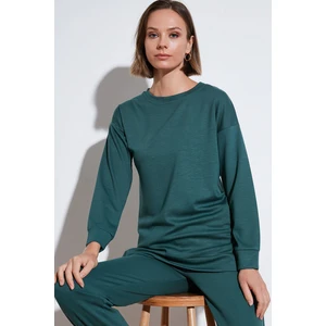 Streç Oversize Fit Bisiklet Yaka Oysho Kumaş Sweat Kadın Sweat 5865877