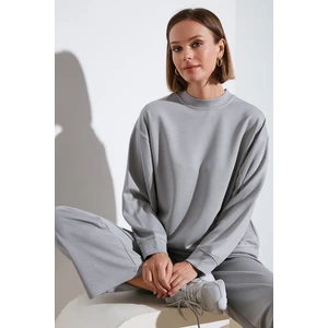 Streş Bisiklet Yaka Oversize Fit Oysho Kumaş Sweat Kadın Sweat 5865879