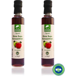 Organik Gurme 2'li Elma Suyu Konsantresi 330 gr (Pestisit Analizli)