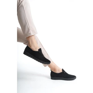 ARTI ARTI AYAKKABI ARTI-ARTI014-ALK053  Hakiki Deri Ortopedik Kadın Siyah Süet Ayakkabı