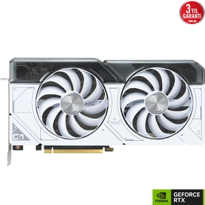 Asus-DUAL-RTX4070S-12G-WHITE-NVIDIA-GEFORCE-RTX 4070 SUPER-12GB GDDR6X-192BIT-2475MHZ-HDMI-DP-DLSS3 Ekran Kartı