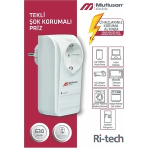 Tekli Akım Korumalı Priz Topraklı