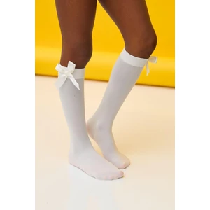 Katia & Bony Kız Çocuk Aksesuarlı Dizaltı Çorap Beyaz