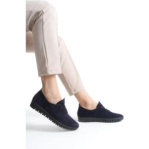 ARTI ARTI AYAKKABI ARTI-ARTI014-ALK053  Hakiki Deri Ortopedik Kadın Lacivert Süet Ayakkabı