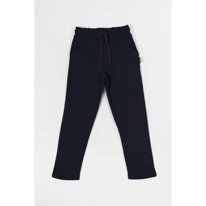 Lacivert Kalın Pamuklu Beli Lastikli Yan Cepli 5-6-7-8-9-10-11-12 Yaş Erkek Çocuk Eşofman Altı
