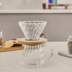 Cliff Borosilikat Cam Dripper/Filtre Kahve Demleme Ekipmanı 400 ml