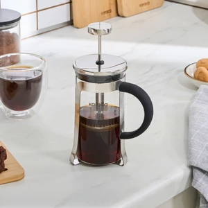 x Karaca Coffee Bean Kaşık Hediyeli Borosilikat Cam French Press Metalik 350 Ml