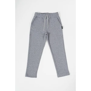 Gri Kalın Pamuklu Beli Lastikli Yan Cepli 5-6-7-8-9-10-11-12 Yaş Erkek Çocuk Eşofman Altı