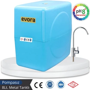8 Lt. Metal Tanklı Alkali Filtreli Kapalı Kasa Pompasız Su Arıtma Cihazı