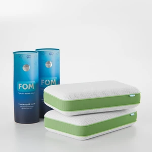 FOM 2'li Tombik Full Ortopedik Masaj Etkili Visco Yastık Kampanyası, Ortopedik, 60 X 40 X 13, Yeşil