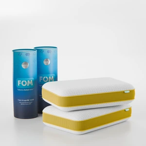FOM 2'li Tombik Full Ortopedik Masaj Etkili Visco Yastık Kampanyası, Ortopedik, 60 X 40 X 13, Sarı