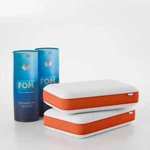FOM 2'li Tombik Full Ortopedik Masaj Etkili Visco Yastık Kampanyası, Ortopedik, 60 X 40 X 13, Turuncu