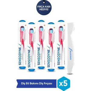 Diş Eti Bakım Fırça x5 Adet + Fırça Kabı Hediye
