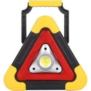 Üçgen Reflektör Şarjlı Işık + Powerbank Özellikli Katlanabilir Uyarı Ikaz Reflektörü Ledi