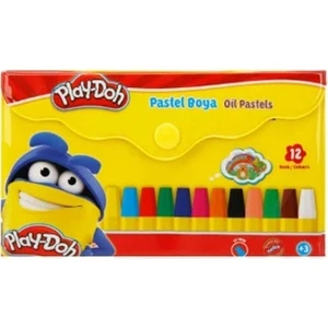 12 Renkli Pastel Boya Seti, Sarı Kapaklı Taşıma Çantası ile
