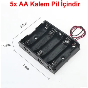 5'li Aa Kalem Pil Yuvası