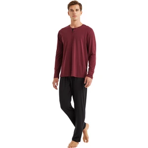 Erkek Pijama Takımı 40579 - Bordo