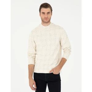 Pierre Cardin Erkek Ekru Regular Fit Sweatshirt 50292470-VR019