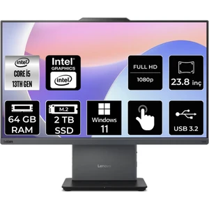 Thinkcentre Neo 50A Intel Core I5 13420H 64GB 2tb SSD 23.8" Fhd W11P Multi-Touch All In One Bilgisayar 12SC001LTRP414