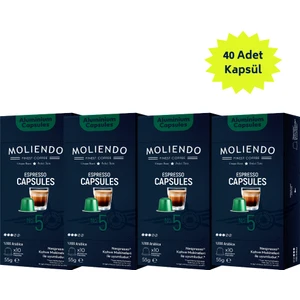 Moliendo Alüminyum Kapsül Kahve No:5 Avantaj Paketi (40 Adet Nespresso Uyumlu Alüminyum Kapsül)