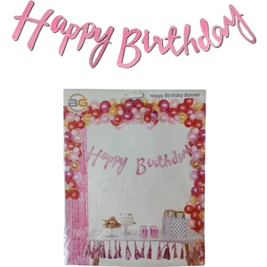 Ngüzel Party Happy Birthday Kaligrafi Banner Yazı
