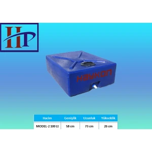 100 Lt Kare Mavi Su Deposu VANA HEDİYELİ Model 2 Tankı Bidonu Karavan