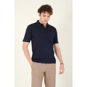 Giyim Dünyası Erkek Süprem Kumaş Cepli Polo Yaka T-Shirt Lacivert