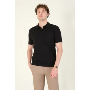 Giyim Dünyası Erkek Süprem Kumaş Cepli Polo Yaka T-Shirt Siyah