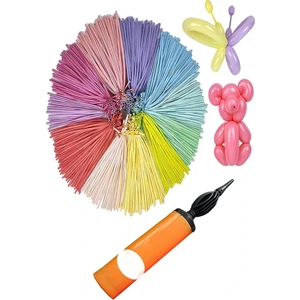 Balon Diyarı Sosis Balon + Balon Pompası Renkli 25 Adet