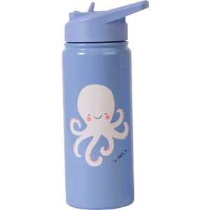 500 ml Paslanmaz Çelik Pipetli Matara Suluk Termos Mavi