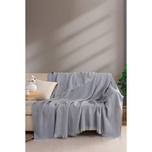 Terry Home Carden Pamuklu Koltuk Örtüsü Desenli 200 x 230 cm Kanepe Çekyat Buldan Bezi Gri