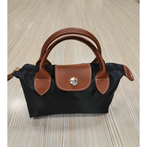 Yeni Sezon Suya Dayanıklı Kumaş Suni Deri Detaylı Kadın El ve Omuz Çantası