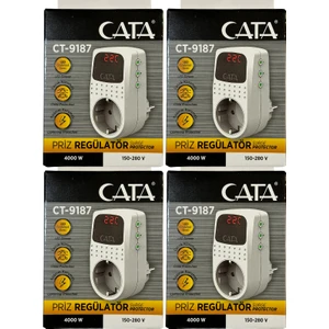 CT-9187 4000W Akım Korumalı LED Göstergeli Priz (4 Adet)