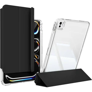 Alan Tech ​​​apple iPad Pro 11 2024 Kılıf Magnetik Ayrılabilen Airbagli Zore Sliding Tablet Kılıfı-Siyah