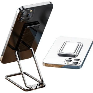 Cep Telefonu / Tablet Için 360 Derece Döndürme Çinko Alaşımlı Parmak Halkası Kickstand Katlanabilir Braket - Siyah (Yurt Dışından)
