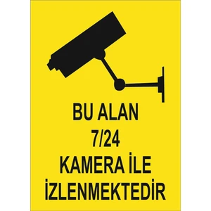 Tasarım Tabela Reklam Kamera ile İzlenmektedir Levhası