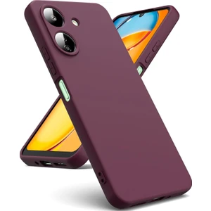 Xiaomi Redmi 13C / Poco C65 Kılıf Yüksek Kalite 3D Kamera Korumalı Içi Kadife Lansman Liquid Silikon Kapak